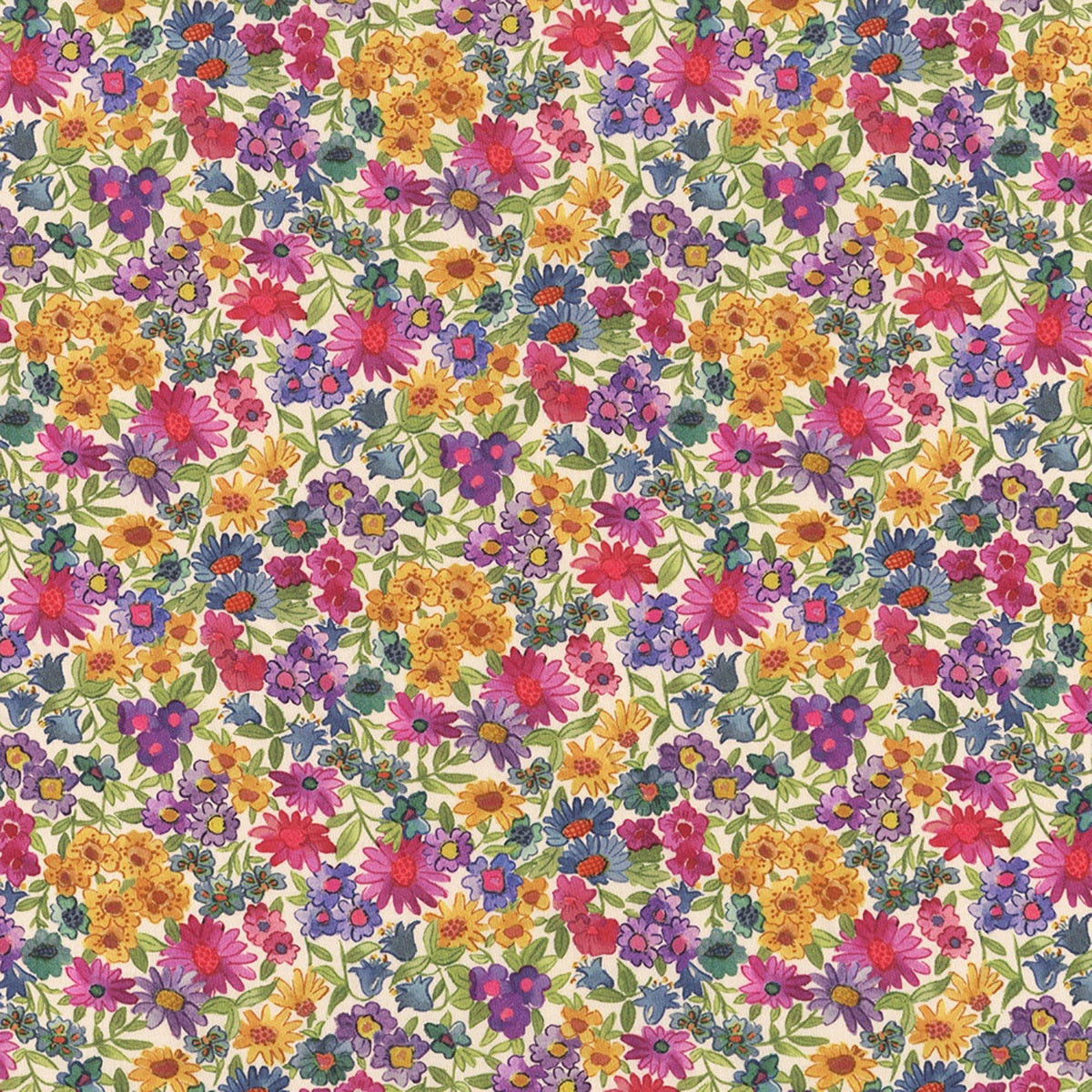 Liberty Fabrics Multi Bright Sandra Floral Tana Lawn | Quilt Fabric